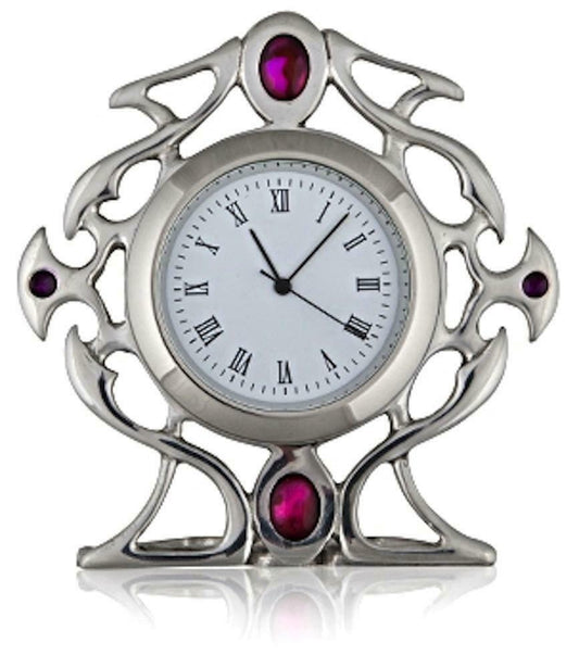 Celtic Purple Clock - Stone Inset