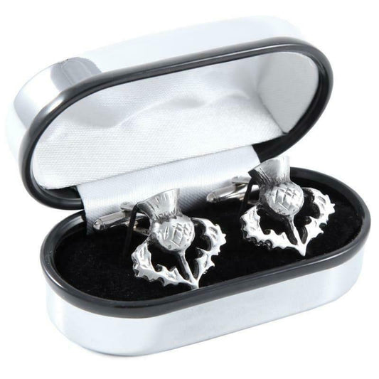 Chrome Thistle Cufflinks