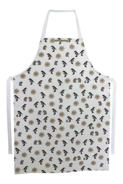 Penguin Apron - White Neck & Ties