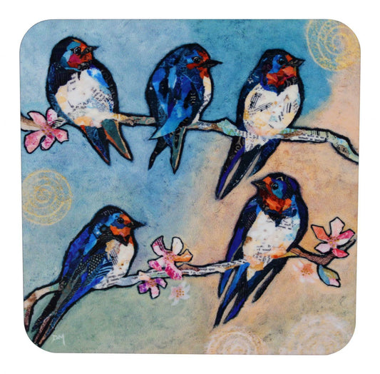 Swallows & Swirls' Coaster