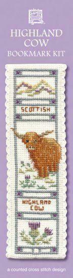 Highland Cow Bookmark Cross Stitch Kit