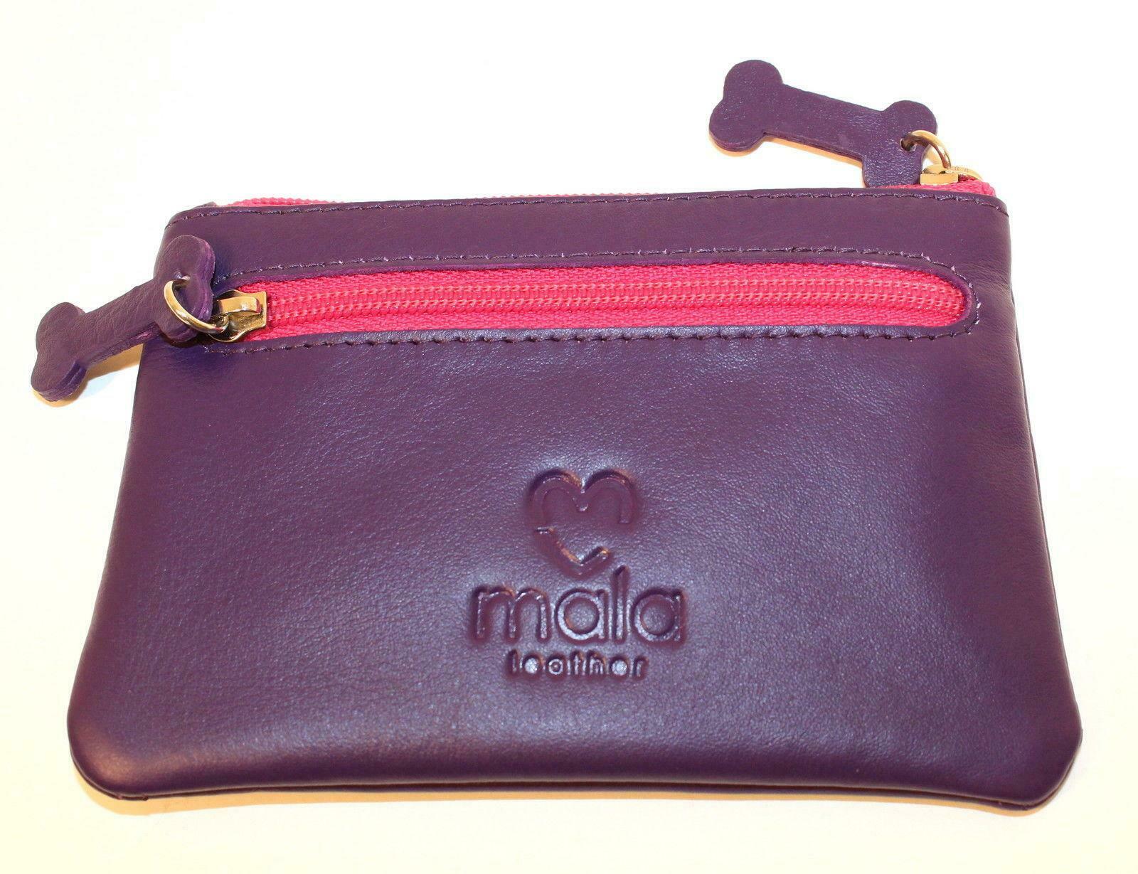 Purple leather coin clearance purse