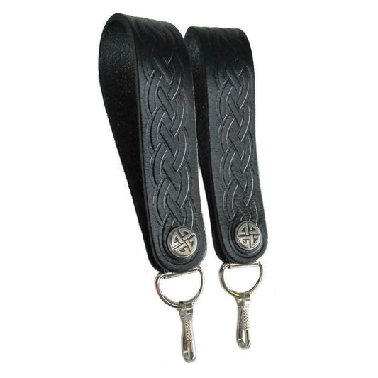 Black Celtic Link Sporran Suspenders
