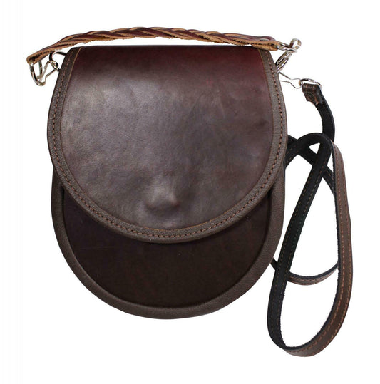Dark Brown Leather Sporran Handbag