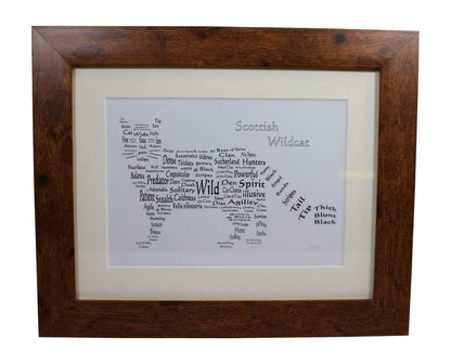 Scottish Wild Cat Word Art Picture