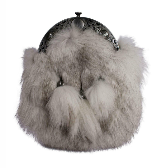 Arctic Fox Dress Sporran Matte Knot Cantle
