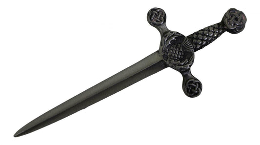 Celtic Sword Kilt Pin - Brushed Antique