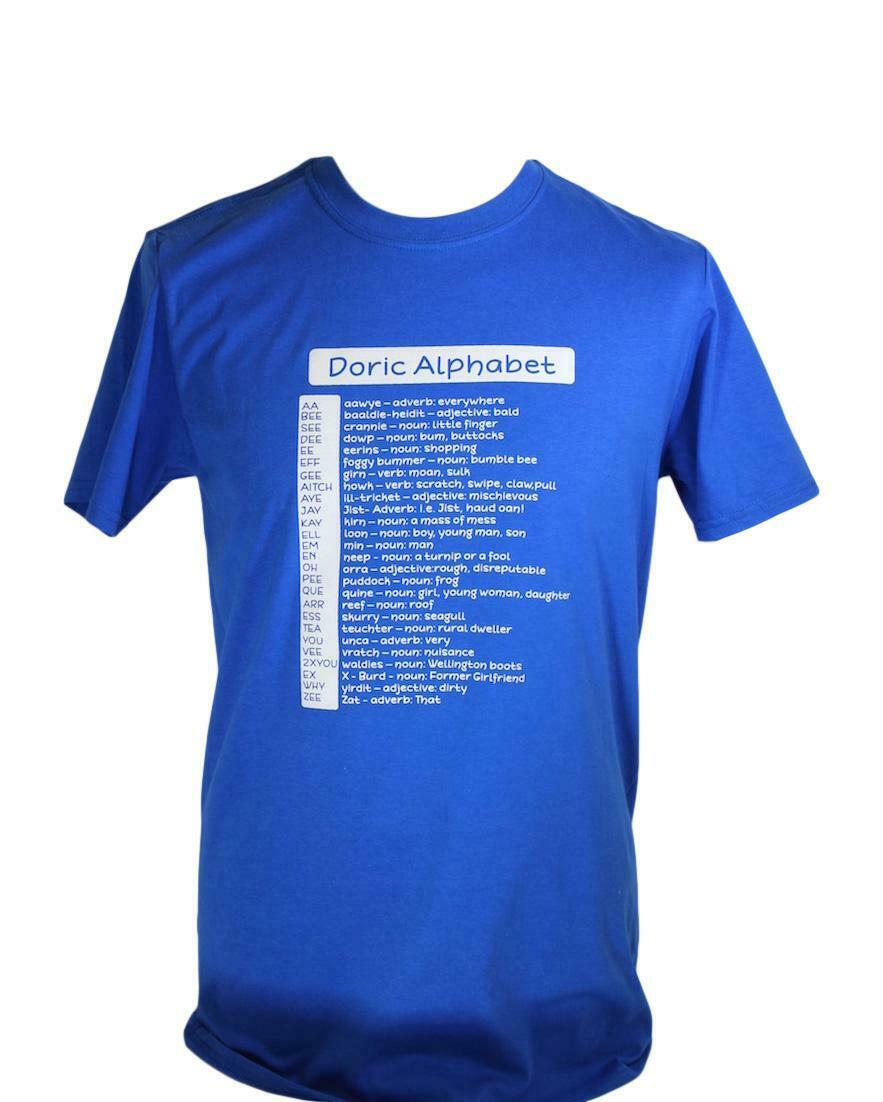 Doric Alphabet Blue T-shirt