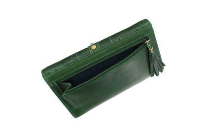 Flap Purse in Green Red or Tan