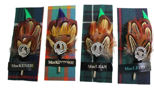 Feather Clan Kilt Pin - MacKenzie MacIntosh MacLean MacLeod
