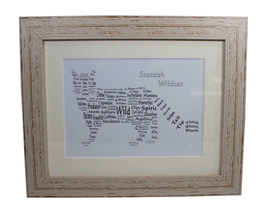 Scottish Wild Cat Word Art Picture