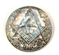 Masonic Chrome Plaid Brooch