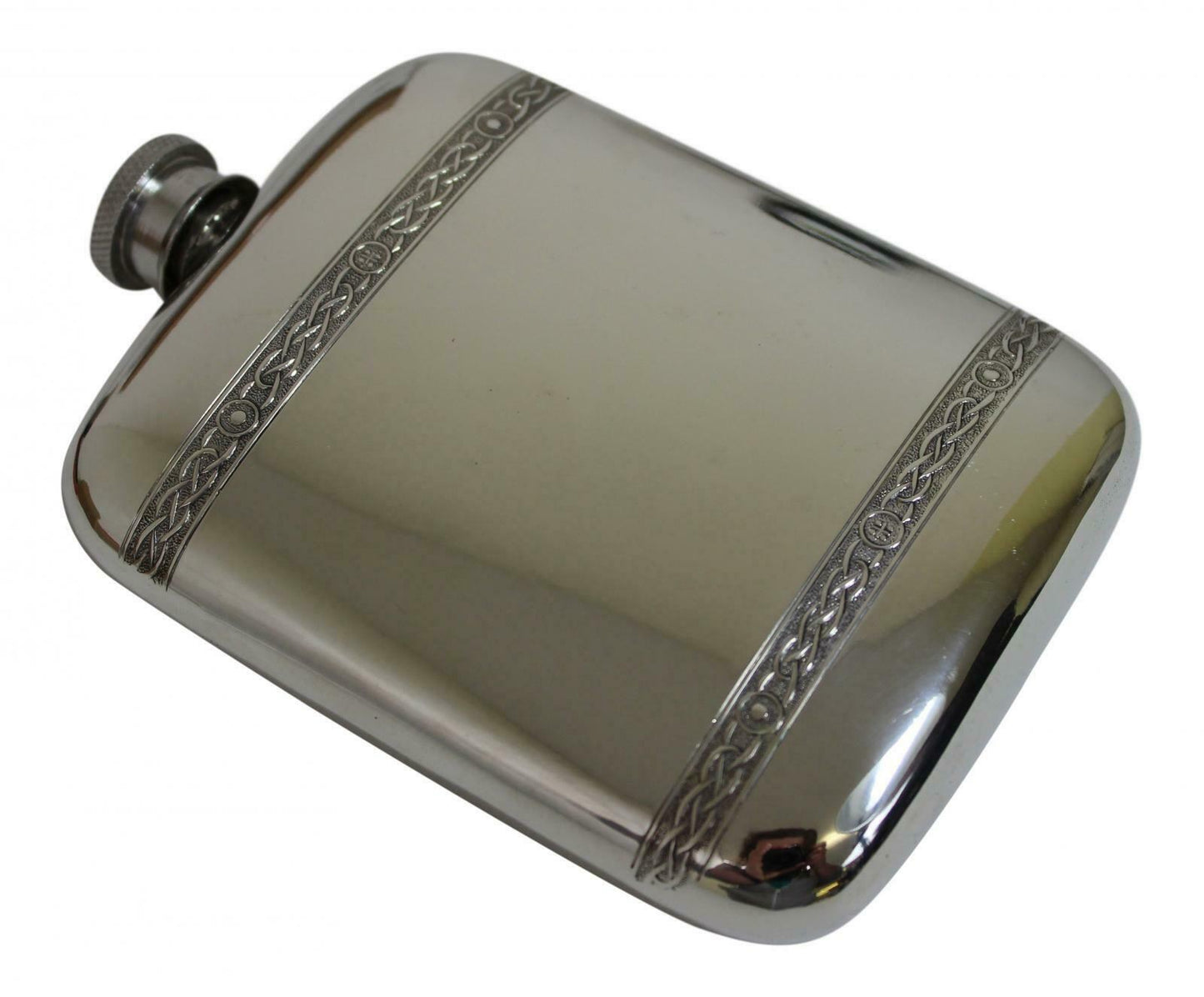 6oz Polished Knot Hip Flask