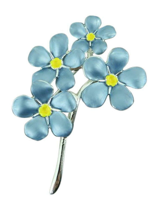 Blue Forget-Me-Knot Brooch