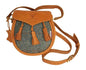 Leather & Green Harris Tweed Sporran Handbag