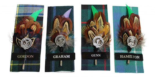 Feather Clan Kilt Pin - Gordon Graham Gunn Hamilton