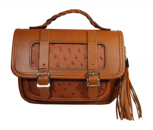 Scottish Brown Tan Leather Small Satchel