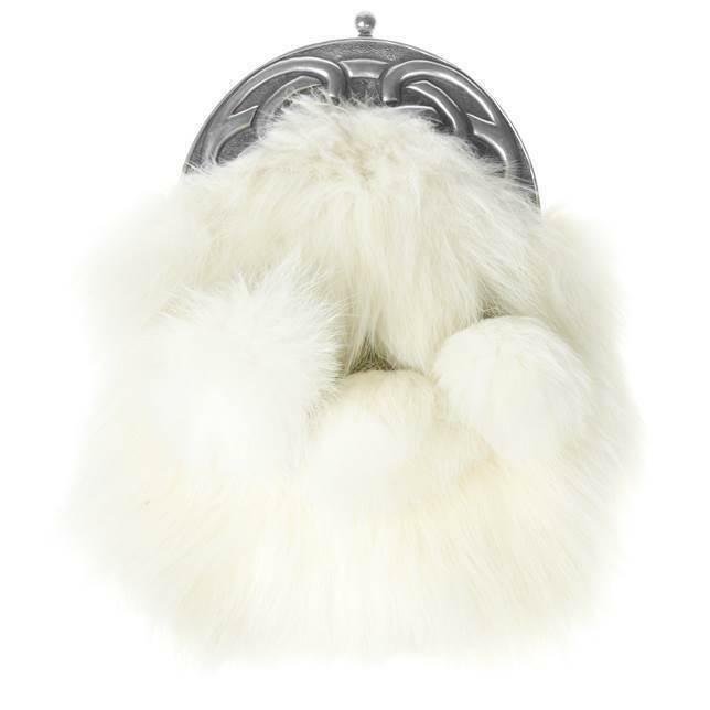Arctic Fox Dress Sporran Pewter Swirl Cantle
