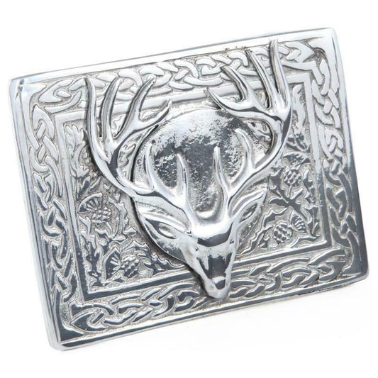 Stag Thistle Belt Buckle