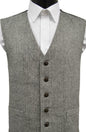 Worsted Wool Handle Waistcoat - Grey