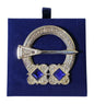 Carrick Penannular Two Stone Plaid Brooch