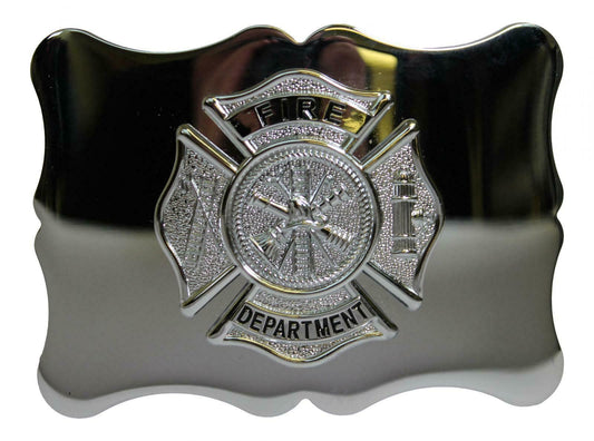 Chrome US Fire Department Kilt Buckle
