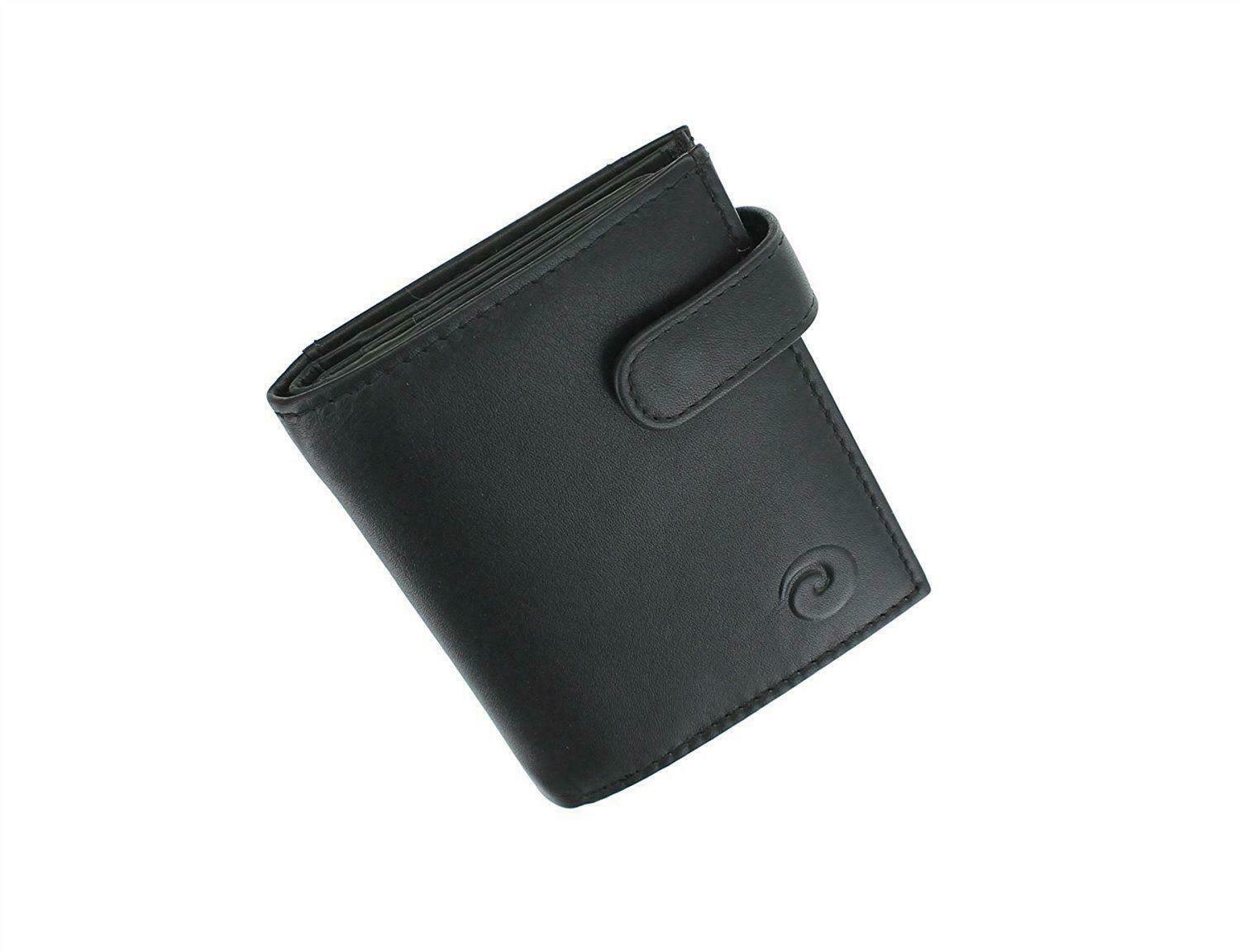 Origin Mens Shirt Pocket Purse Wallet Mala Leather RFID Protectected Black