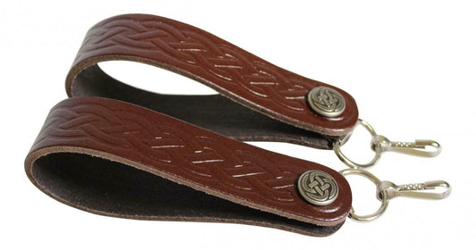 Celtic Brown Leather Sporran Suspenders