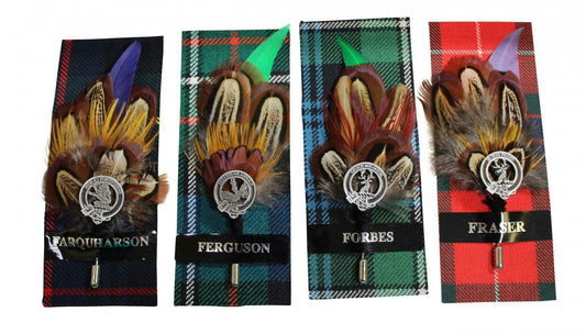 Feather Clan Kilt Pin - Farquharson Ferguson Forbes Fraser