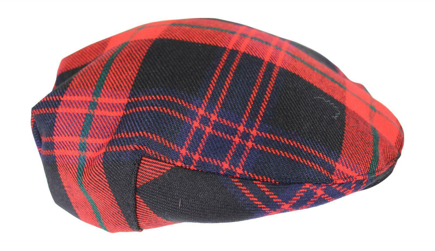 Tartan Flat Cap - Brown Modern