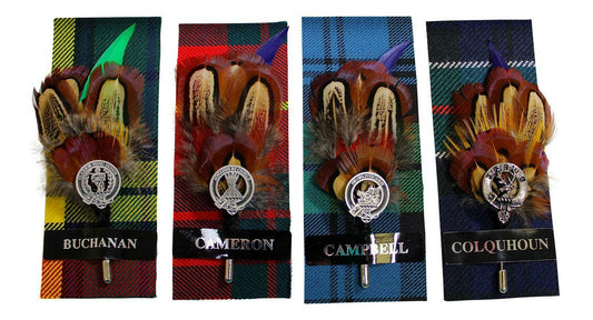 Feather Clan Kilt Pin - Buchanan Cameron Campbell Colquhoun