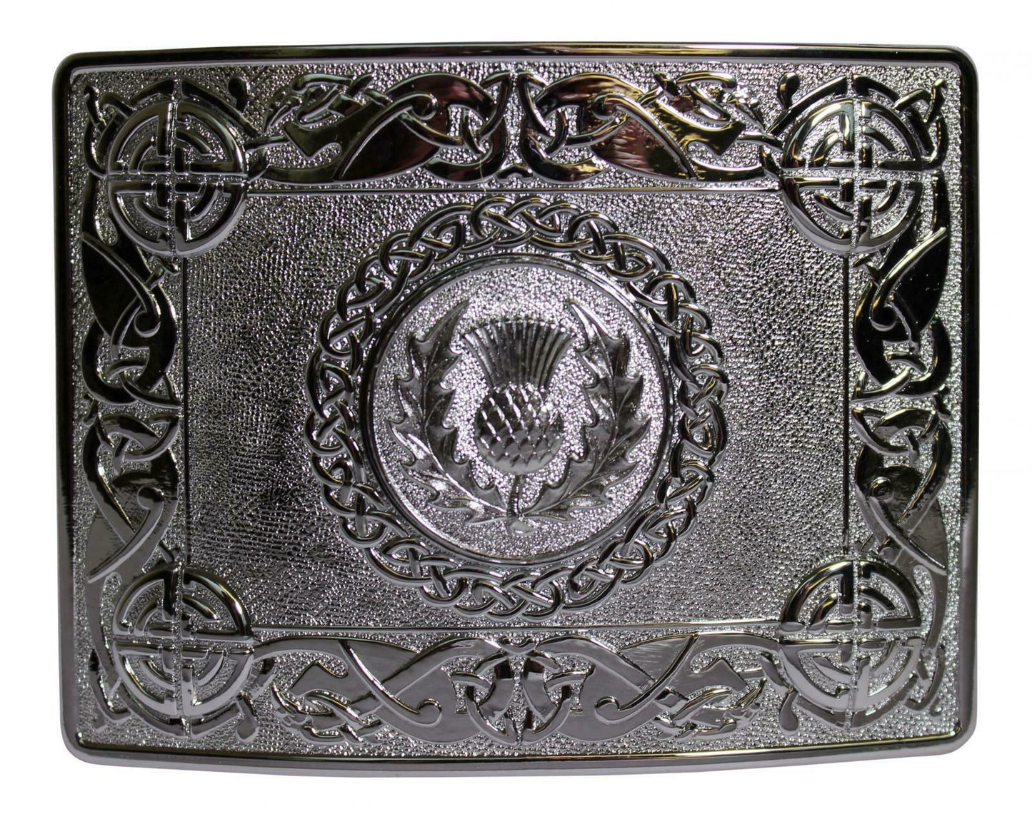 Chrome Zoomorphic Kilt Buckle