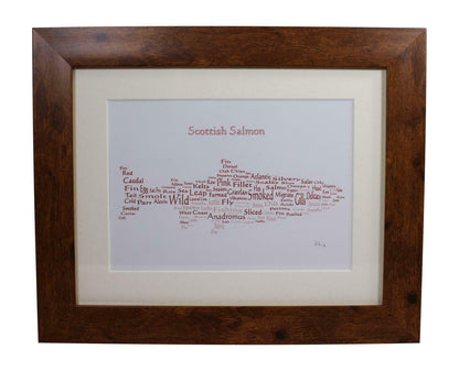 Scottish Salmon Word Art Picture