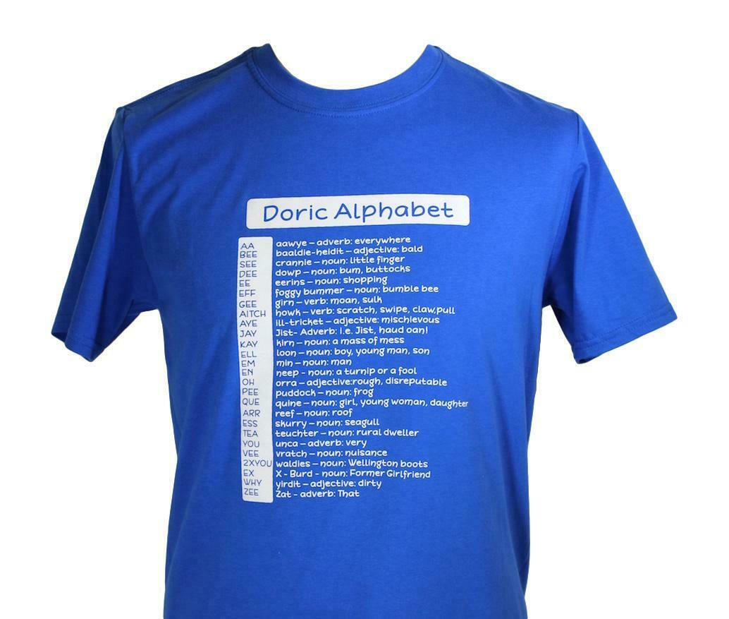 Doric Alphabet Blue T-shirt