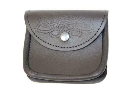 Embossed Leather Piper Belt Pouch