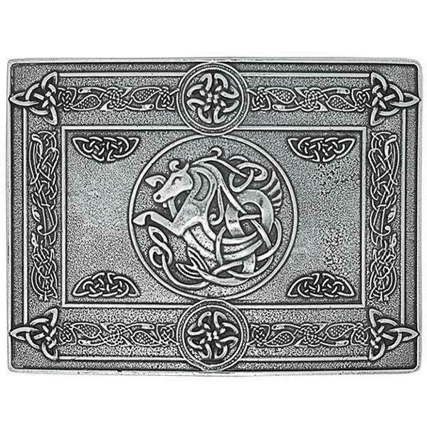 Celtic Horse Kilt Buckle