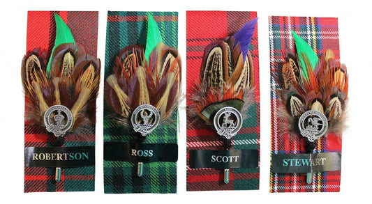 Feather Clan Kilt Pin - Robertson Ross Scott Stewart