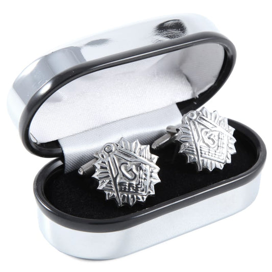 Chrome Masonic Cufflinks