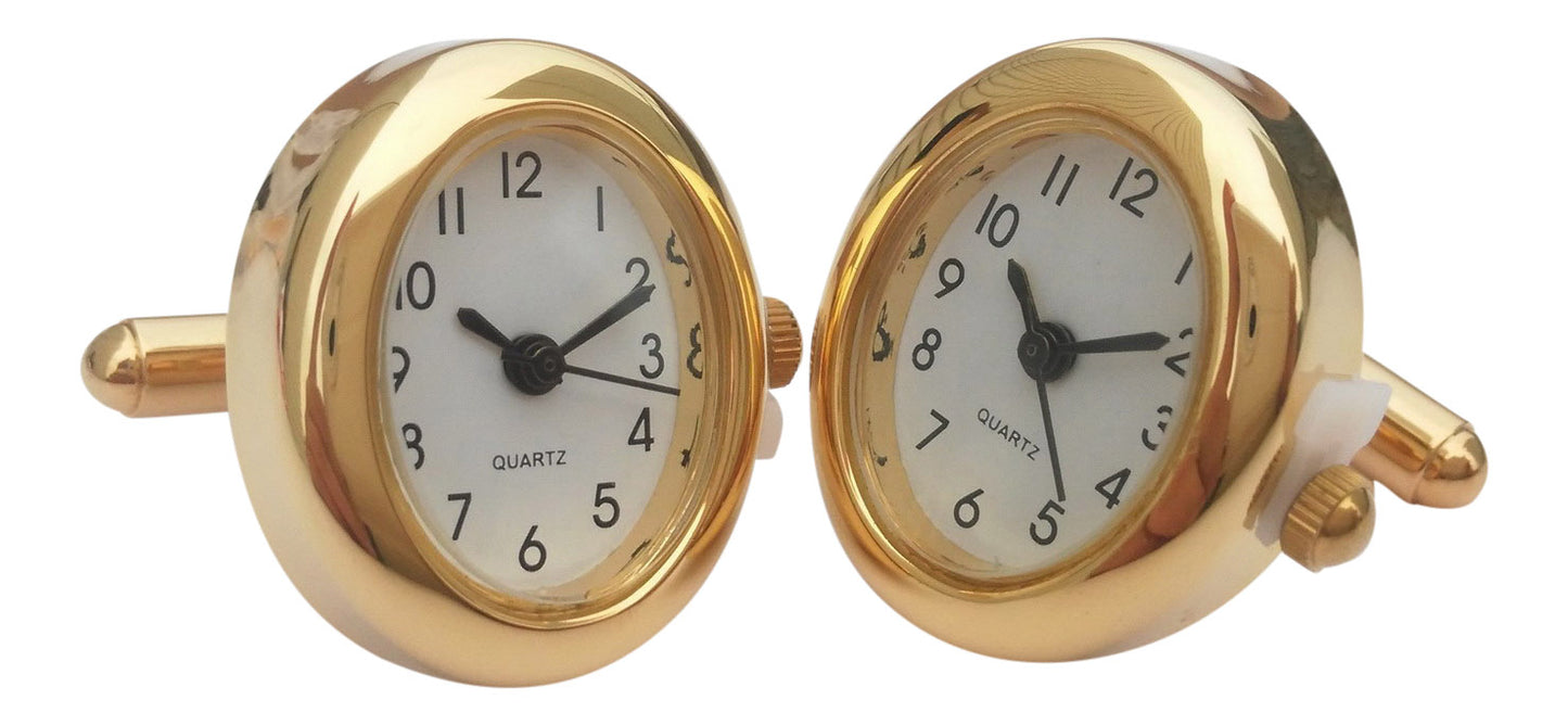 Gold Working Watch Cufflinks