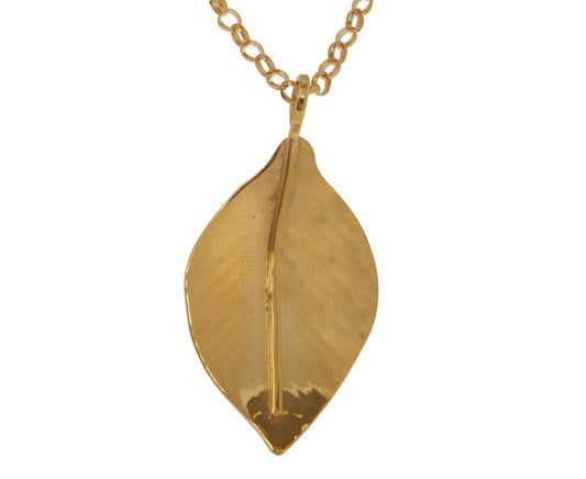 Vermeil Wild Apple Leaf Pendant