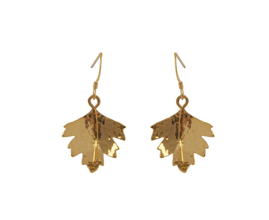 Vermeil Hawthorn Leaf Earrings