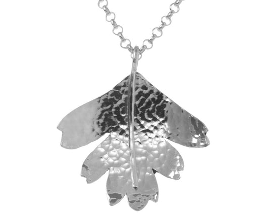 Hawthorn Tree Leaf Pendant & Chain