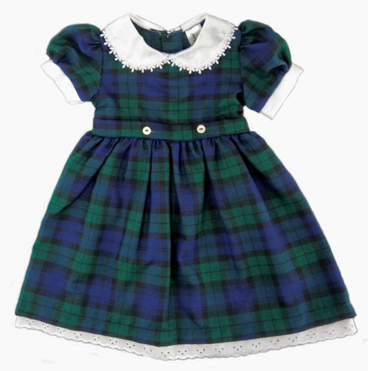 Glen Appin of Scotland Tartan Dress with Belt Ties - Blackwatch