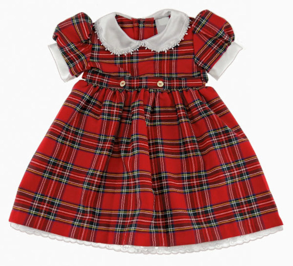 Tartan Dress with Belt Ties - Royal Stewart