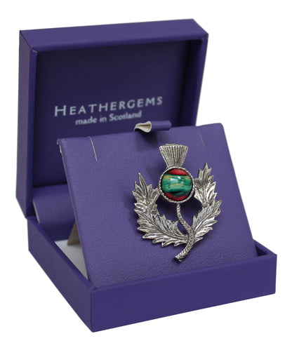 Heathergems Thistle Brooch