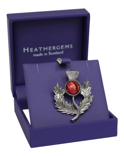 Heathergems Thistle Brooch