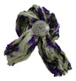 Purple Green Silk Scarf - Celtic Spiral Ring