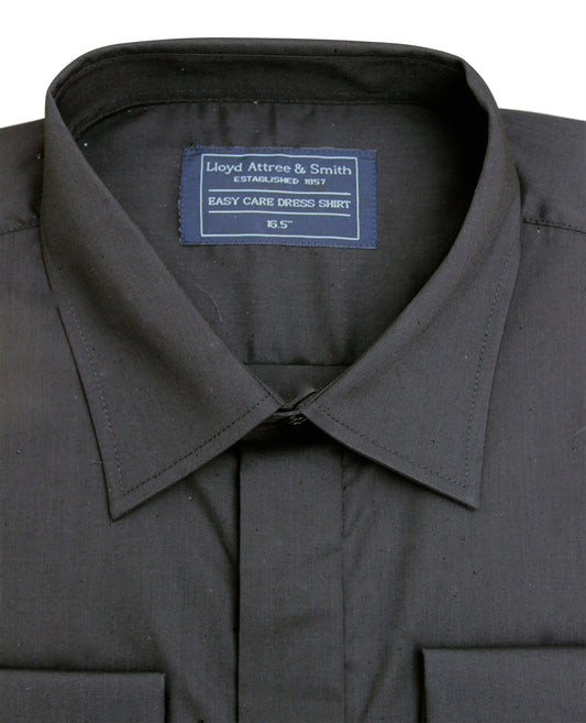 Black Slim Fit Formal Dress Shirt