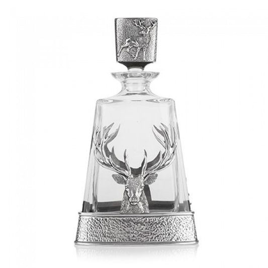 Stag & Thistle Glass Whisky Decanter
