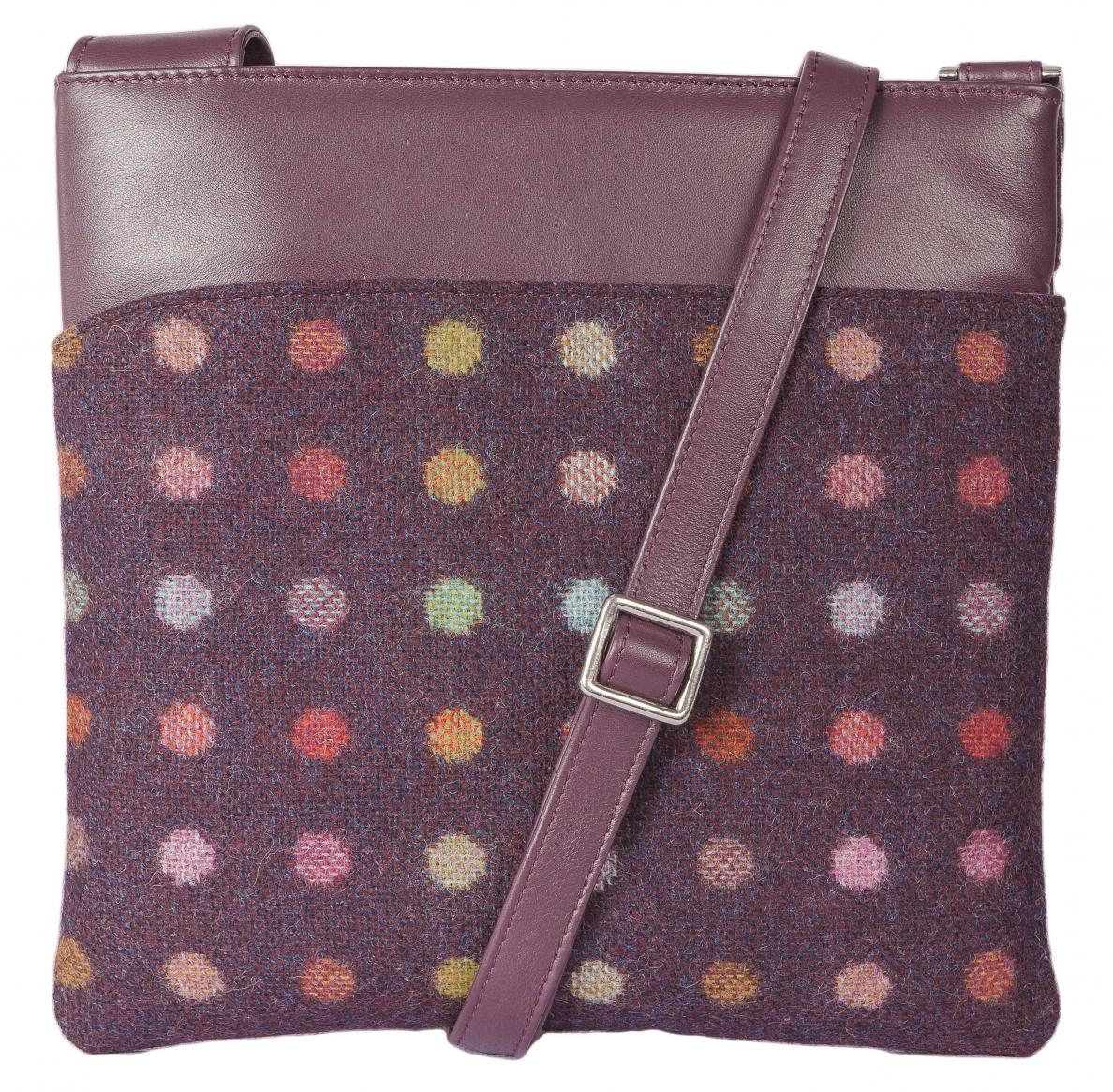 Leather Plum Cross Body Bag